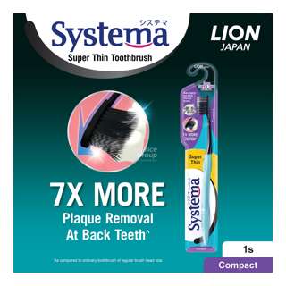 Systema Super Thin Charcoal Toothbrush - Compact