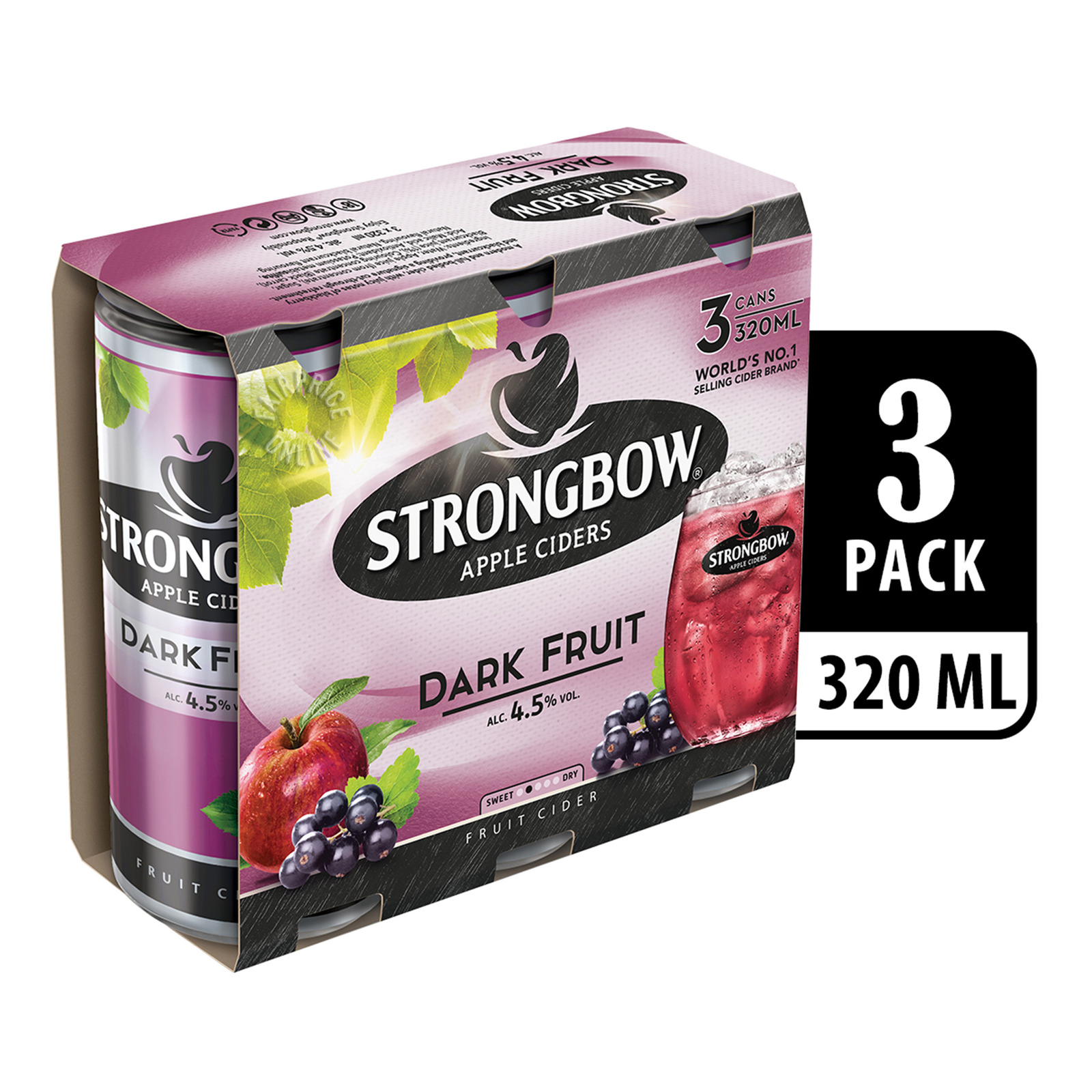 Strongbow Apple Can Cider - Dark Fruit