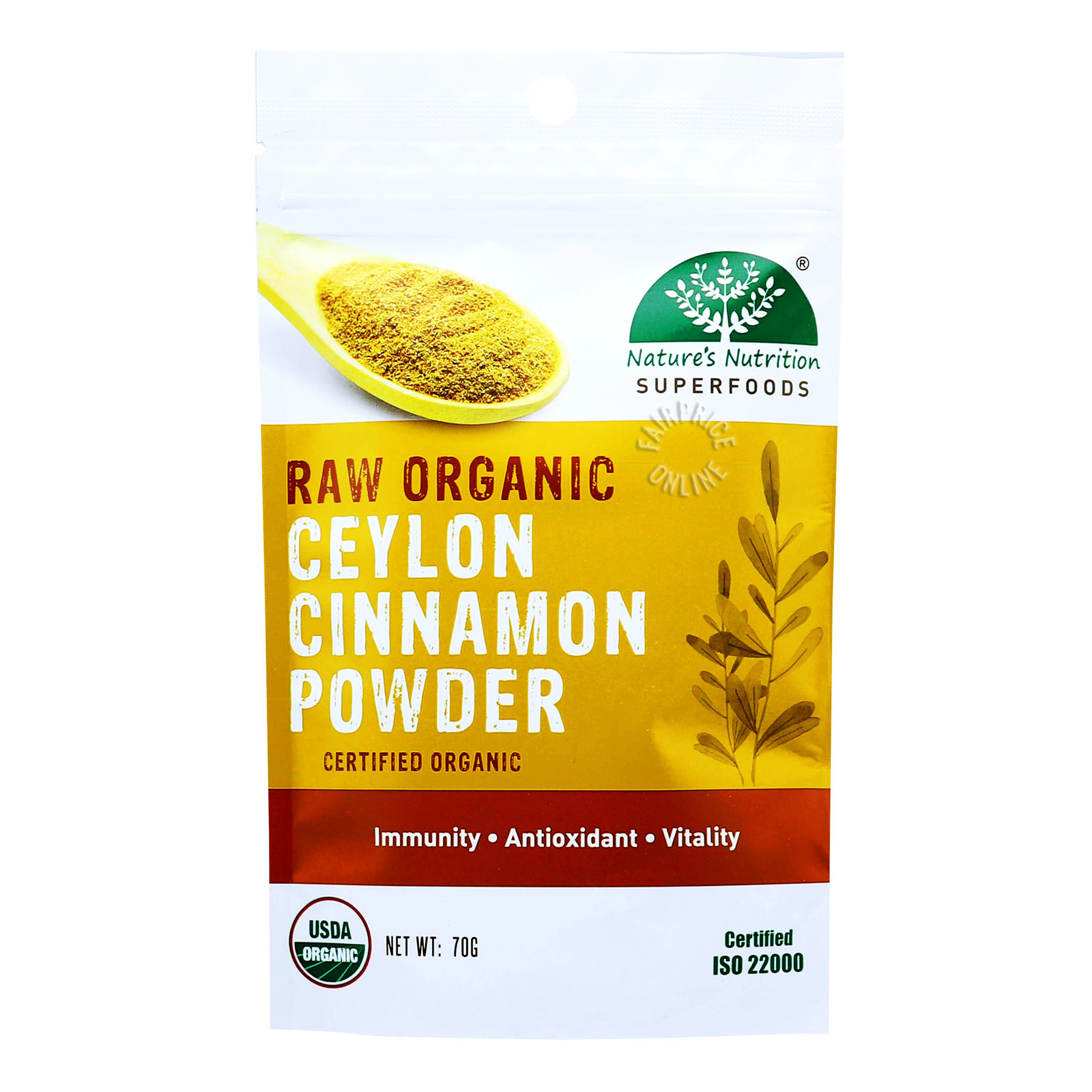 Nature's Nutrition Superfoods - Raw Organic Cinnamon Powder | NTUC