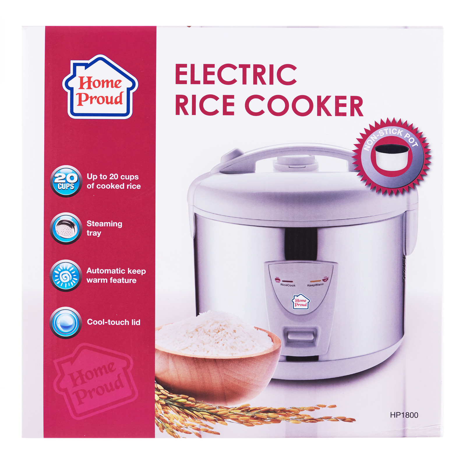 HomeProud Electric Rice Cooker (HP1800) | NTUC FairPrice