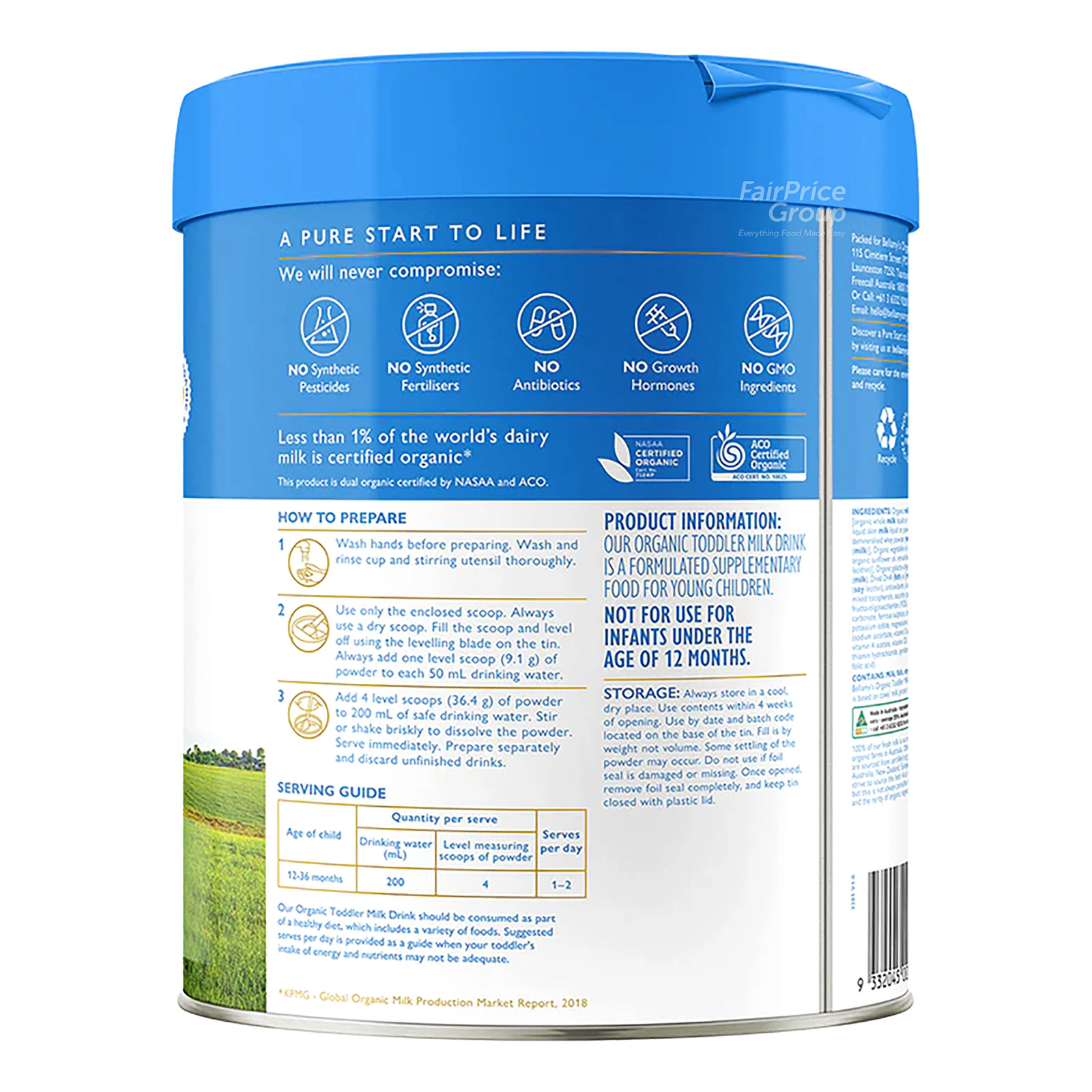 Bellamy's Organic Toddler Milk Powder - Step 3 | NTUC FairPrice