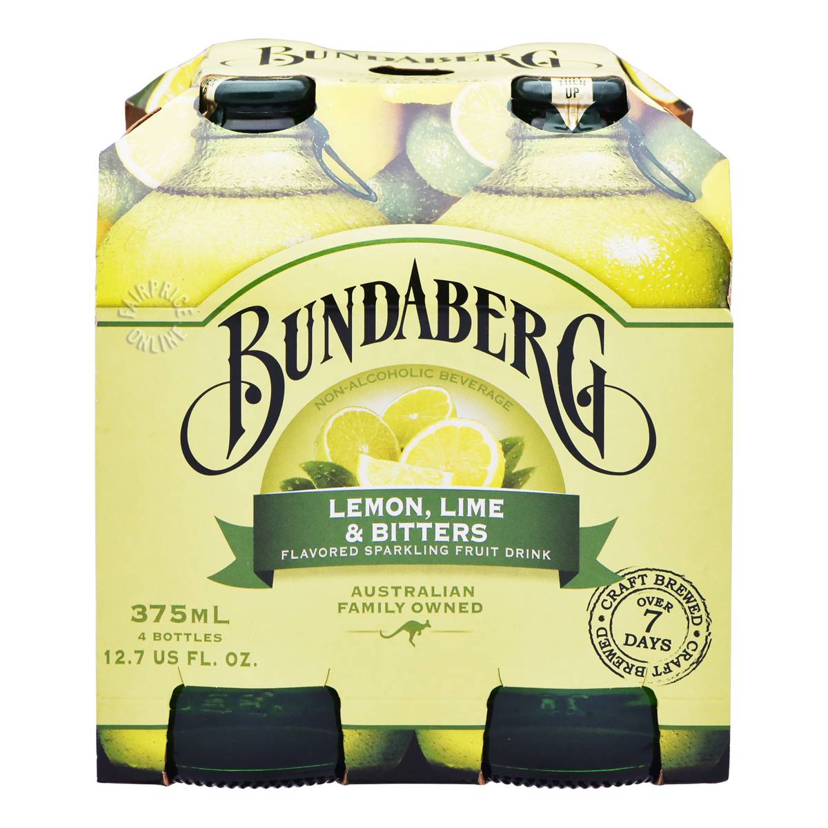 Bundaberg Sparkling Fruit Bottle Drink Lemon,Lime&Bitters NTUC
