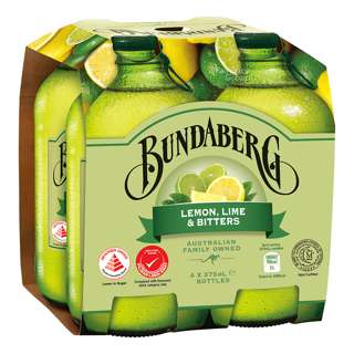 Bundaberg Sparkling Fruit Bottle Drink - Lemon,Lime&Bitters