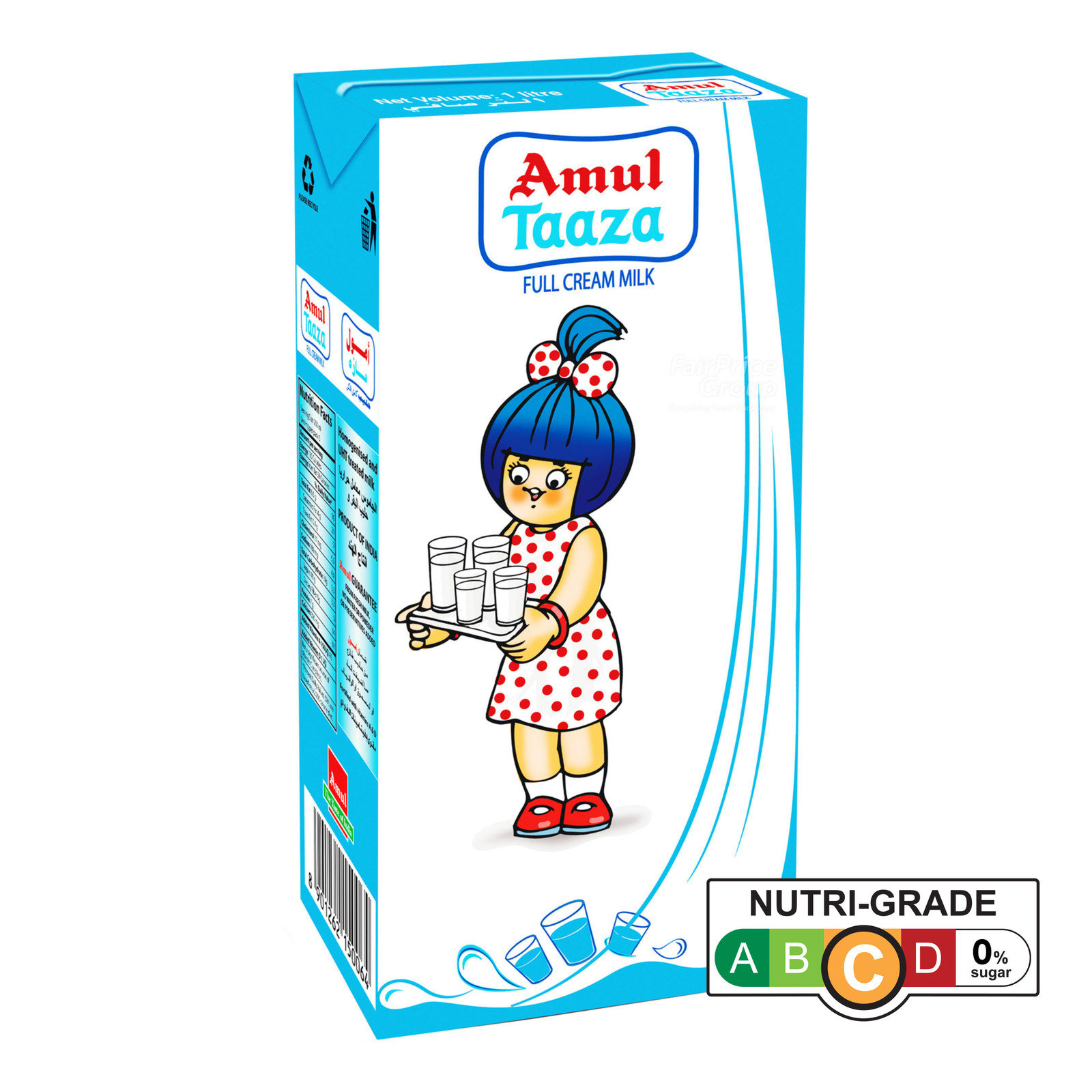 Amul Taaza UHT Full Cream Milk NTUC FairPrice