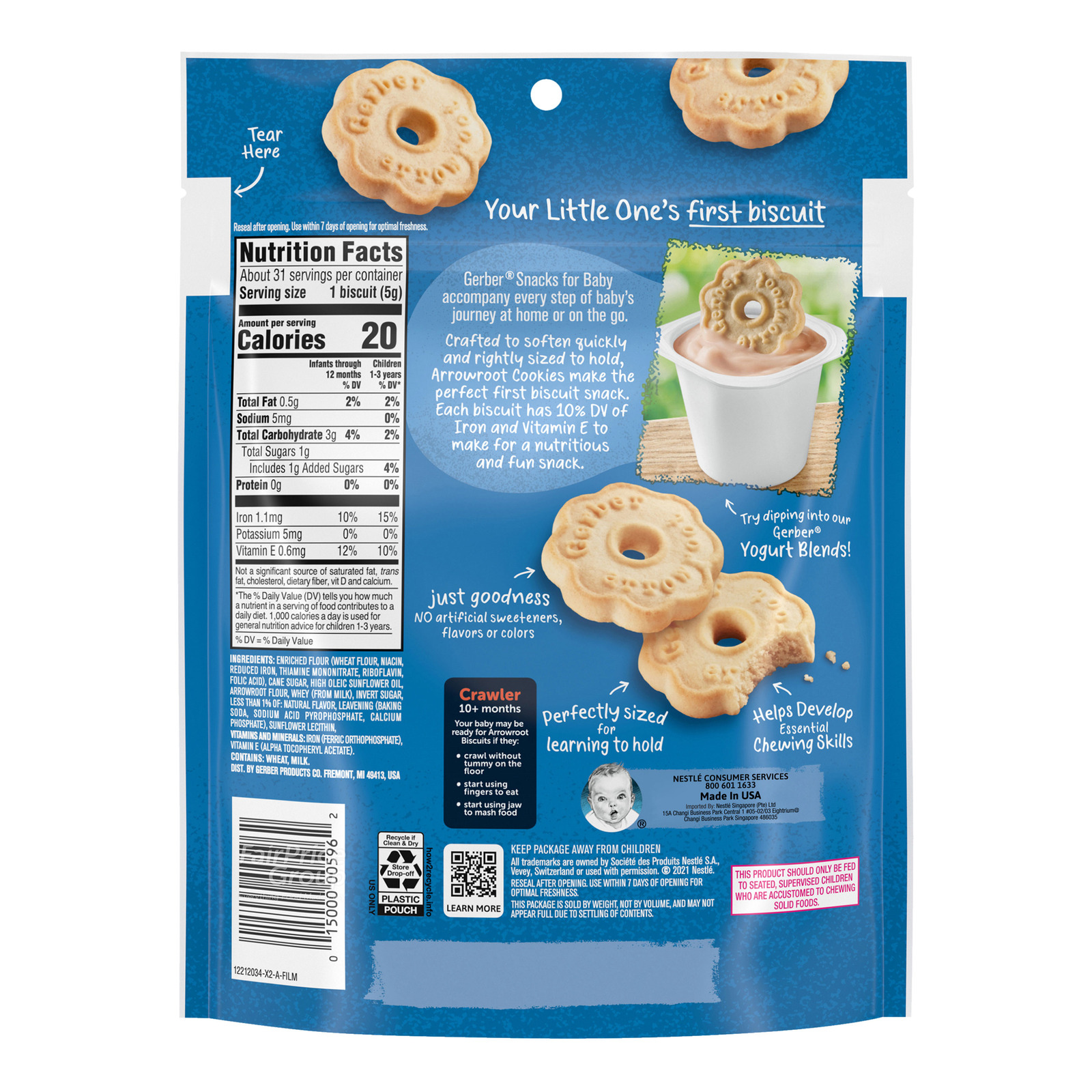 Gerber Baby Biscuits Arrowroot NTUC FairPrice