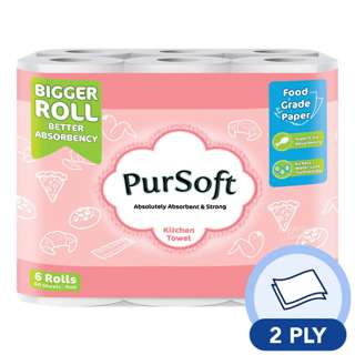 PurSoft Kitchen Towel Roll (2 ply)