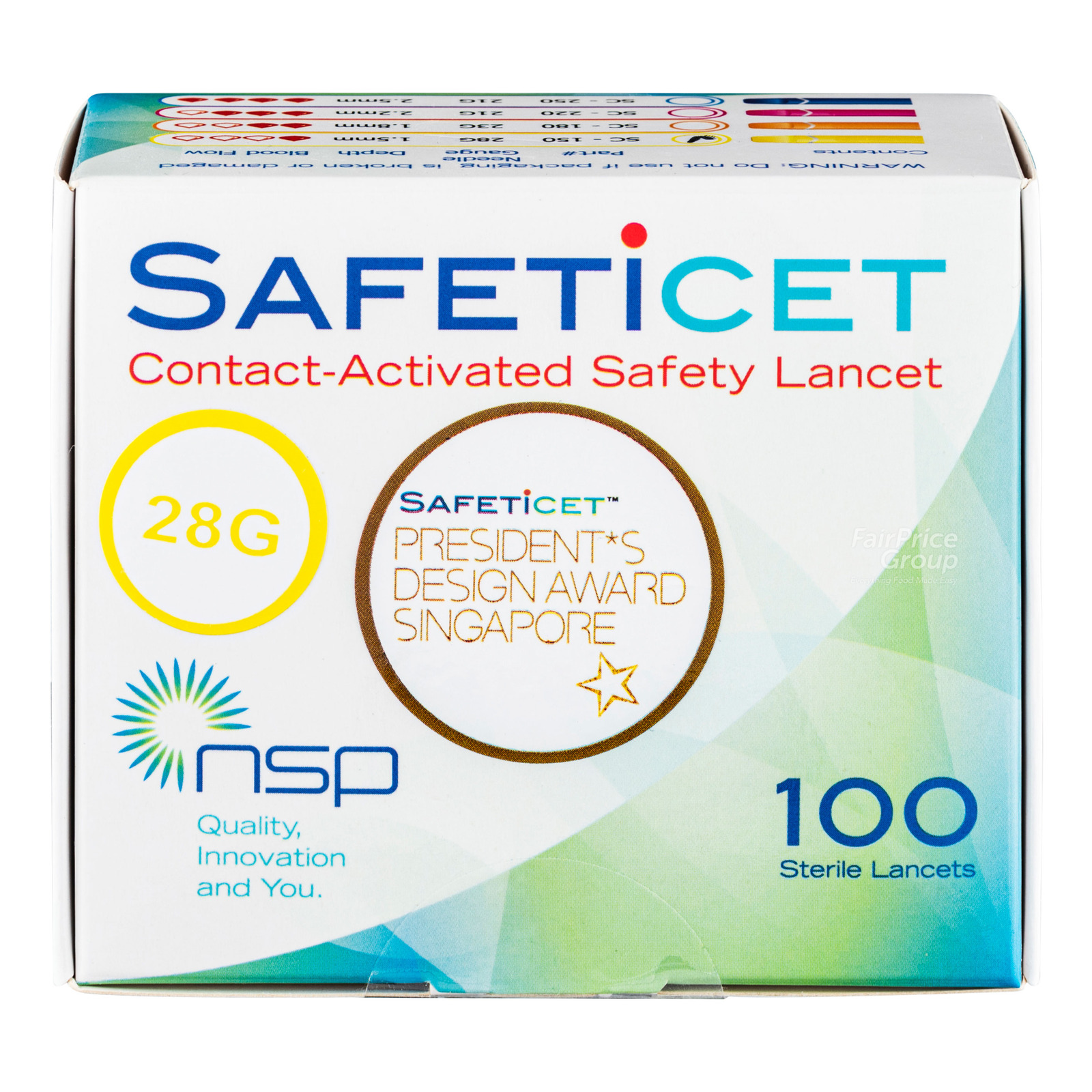 Safeticet Safety Lancet 1.8mm - Yellow | NTUC FairPrice