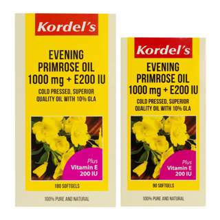 Kordel's Evening Primrose Oil 1000mg + E200IU Supplements