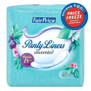 FairPrice Unscented Panty Liners - Regular (15cm) FairPrice Unscented Panty Liners - Regular (15cm)