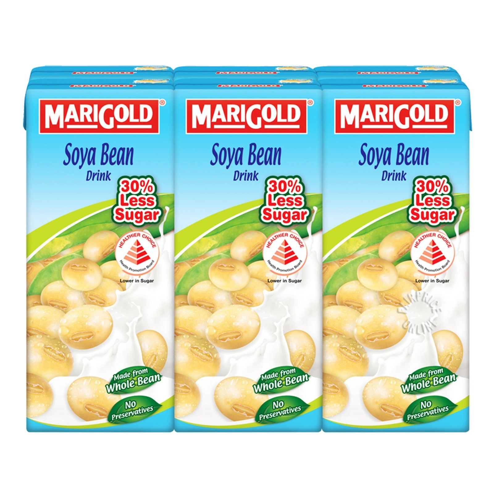 Marigold Packet Drink Soya Bean (Less Sweet) NTUC FairPrice