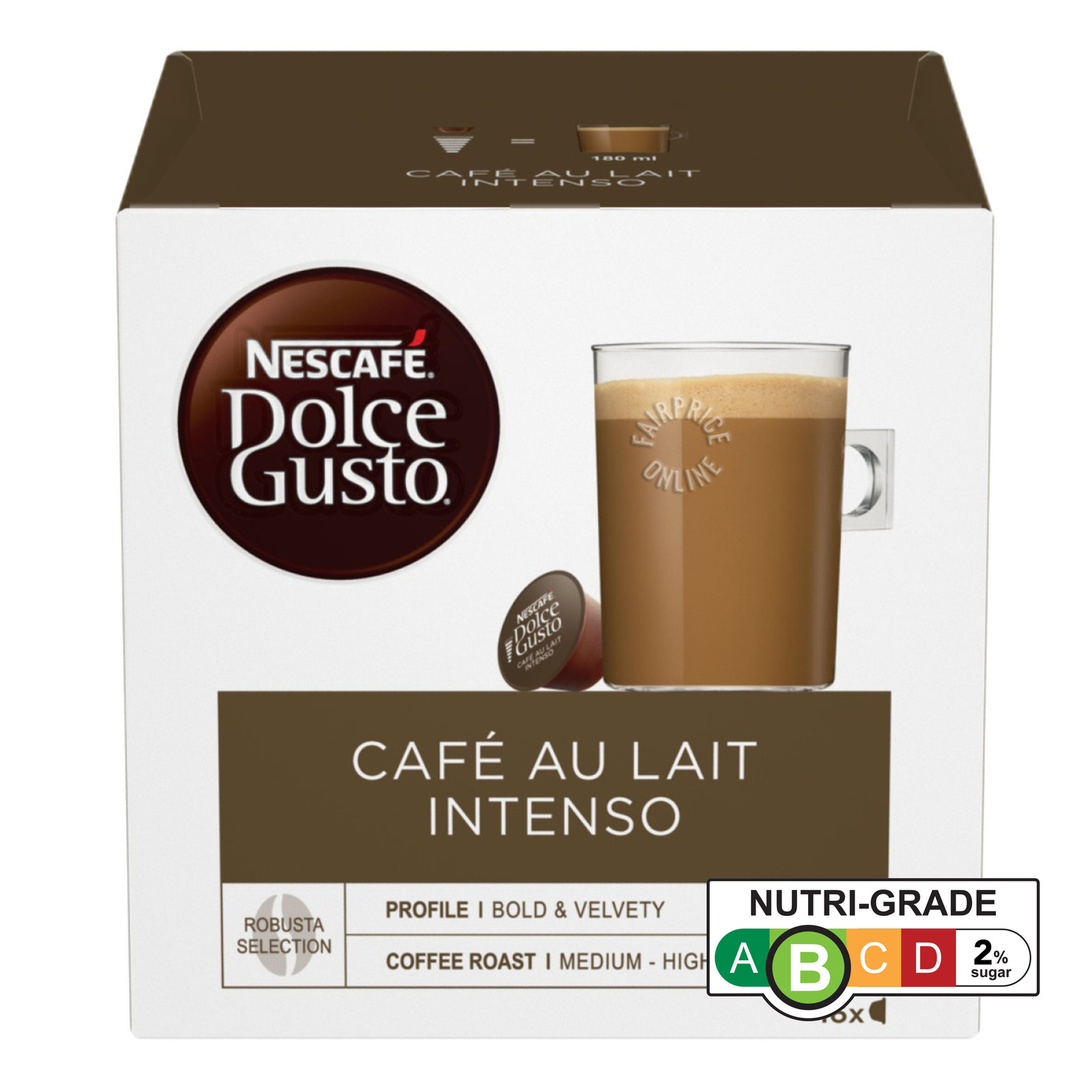Nescafe Dolce Gusto Beverage Capsules - Cafe Au Lait Intenso
