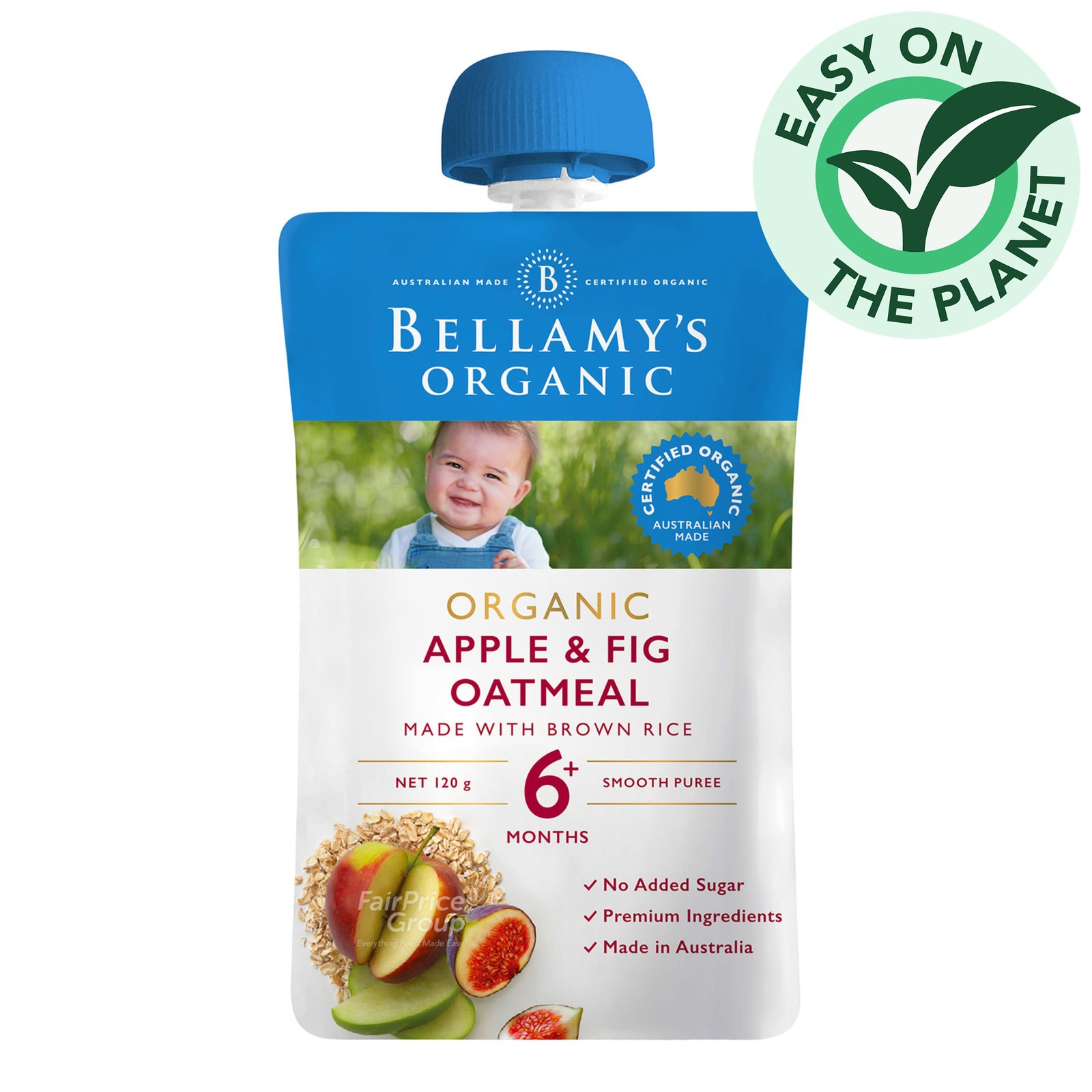 Bellamy's Organic Ready to Eat Baby Food - Apple & Fig Oatmeal