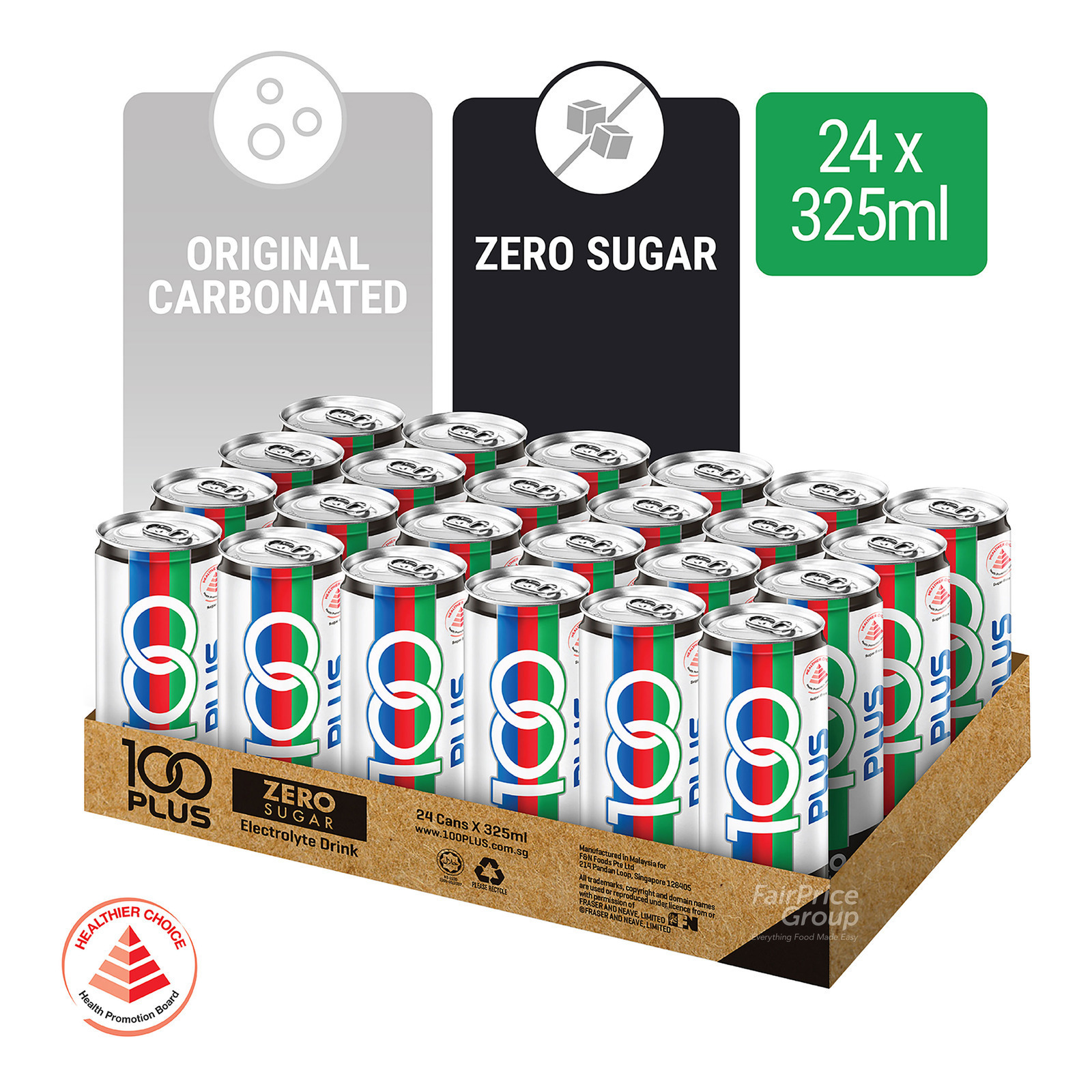 100 Plus Zero Sugar Can Drink - Original