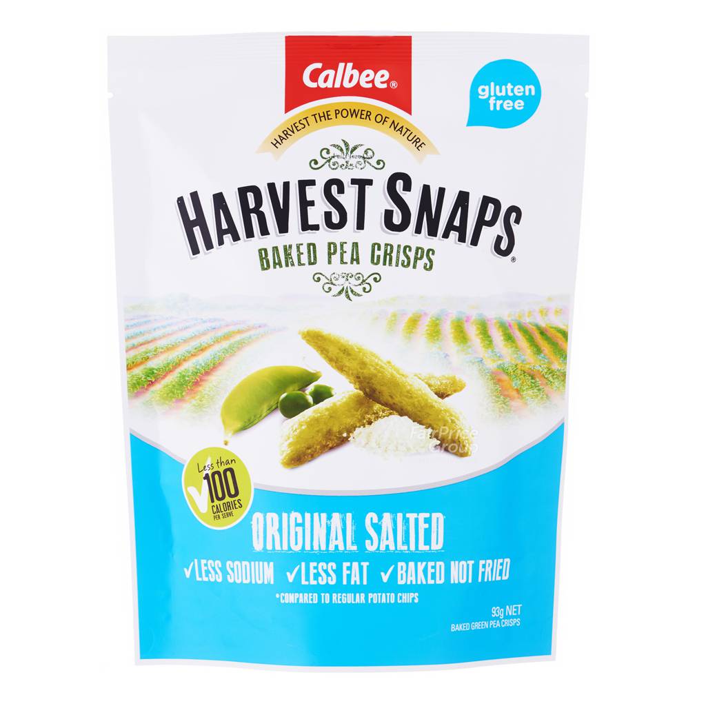 Calbee Harvest Snaps Baked Pea Crips Original Salted NTUC FairPrice