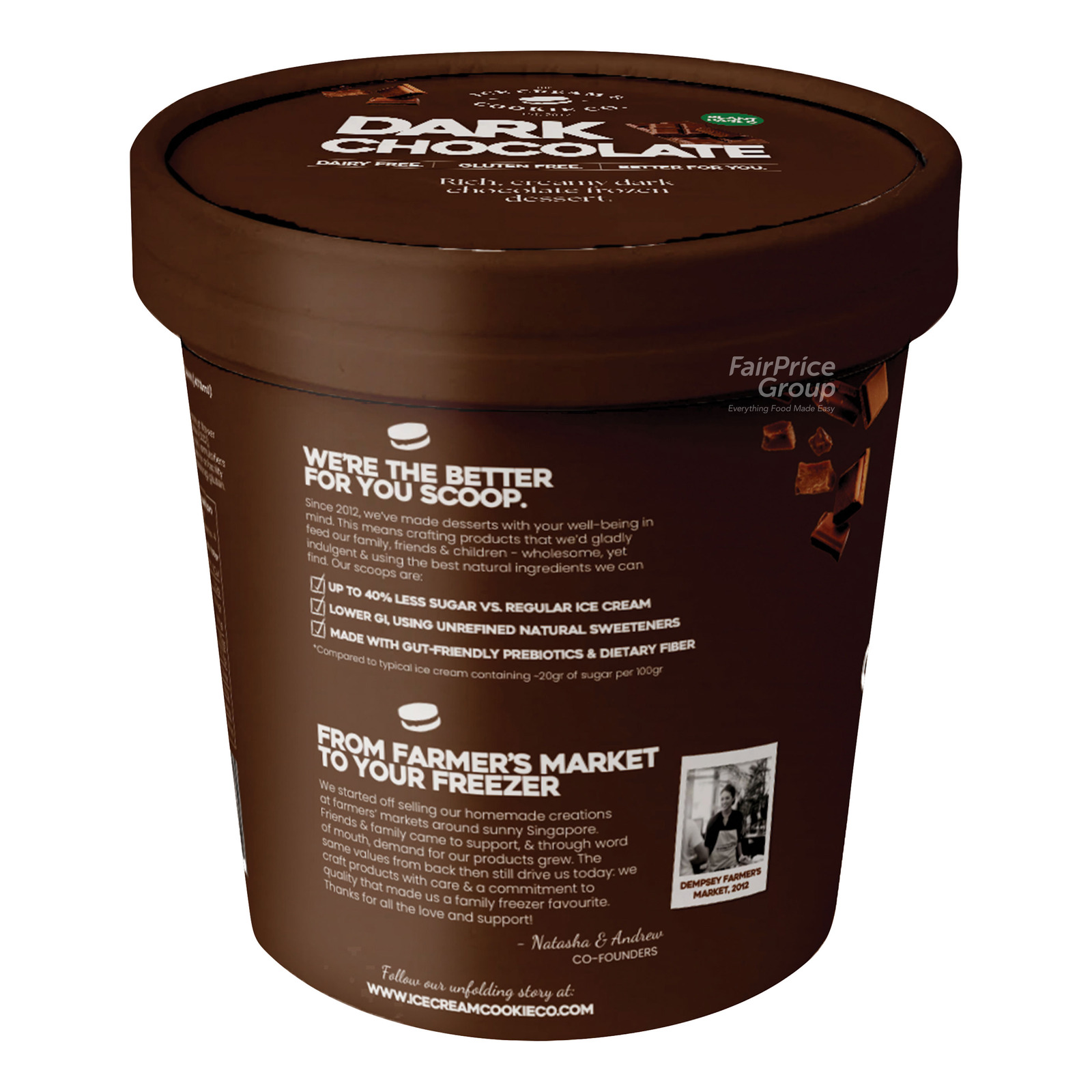 The Ice Cream & Cookie Co. Ice Cream - Dark Chocolate | NTUC FairPrice
