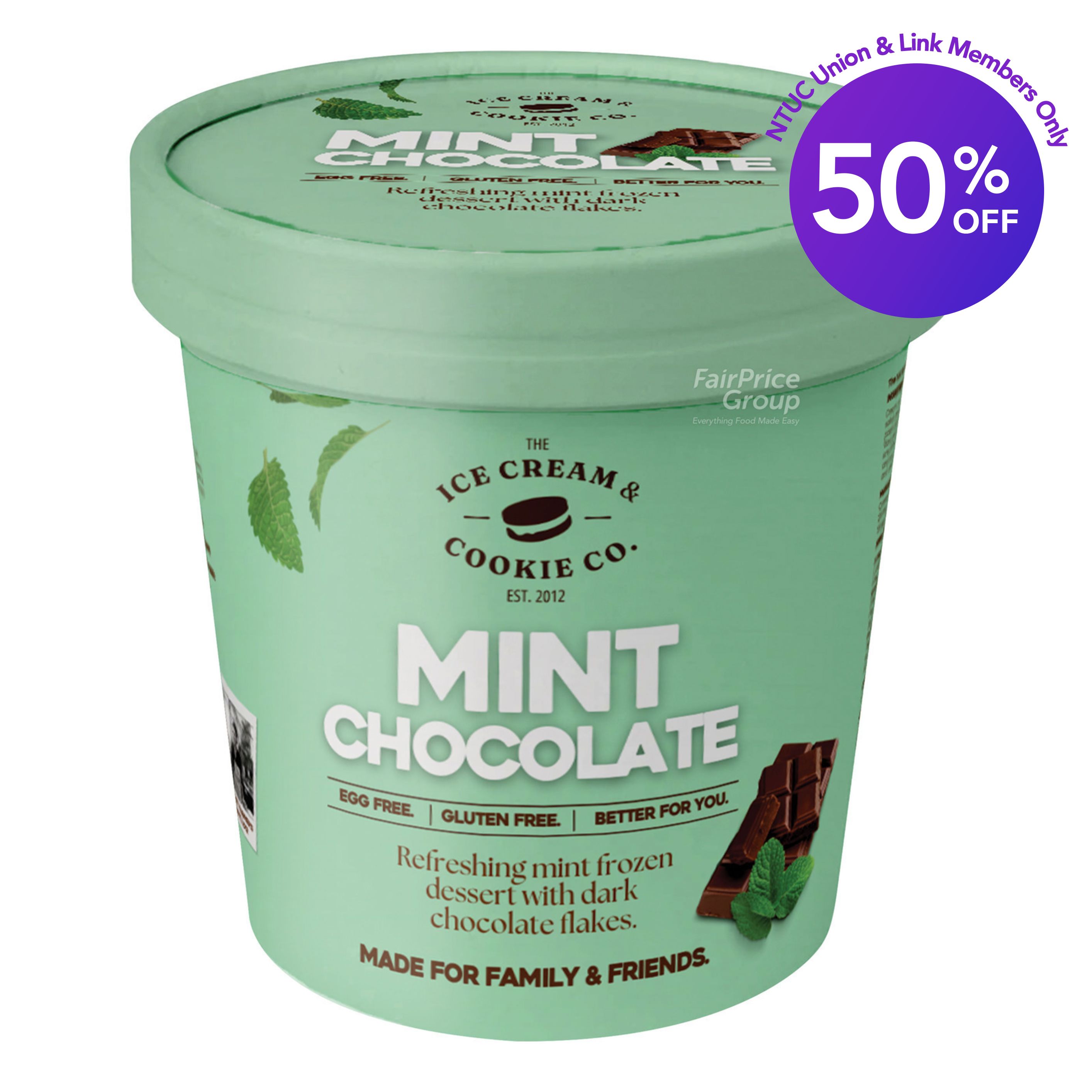 The Ice Cream & Cookie Co. Gelato - Mint Chocolate | NTUC FairPrice