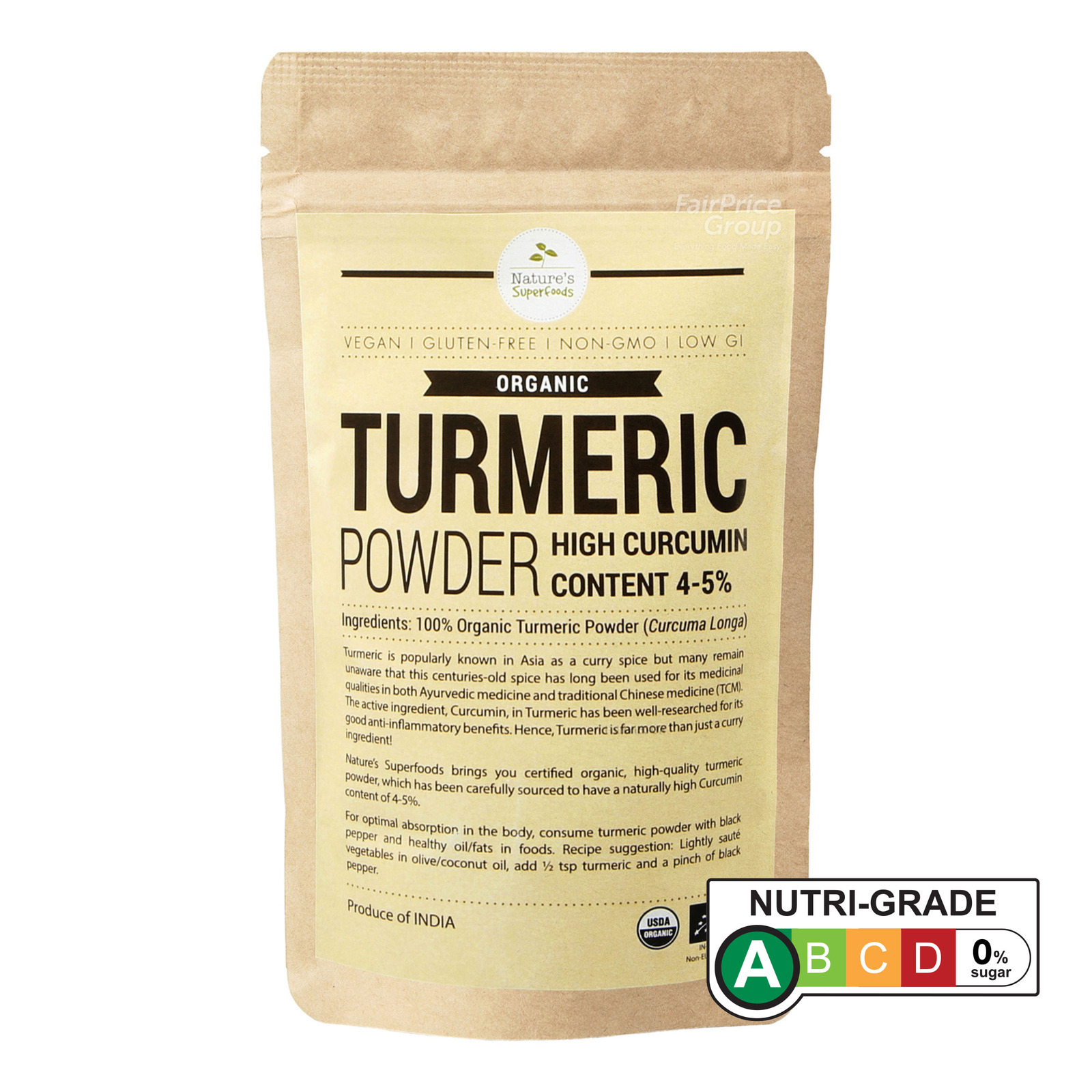 Nature's Superfoods Organic Powder Turmeric NTUC FairPrice