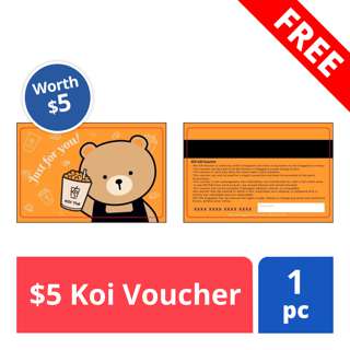 FREE $5 Koi Voucher (worth $5)