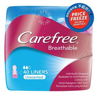 Carefree Breathable Pantiliners - Unscented