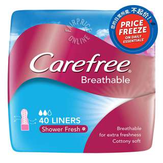 Carefree Breathable Pantiliners - Shower Fresh