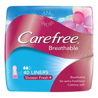 Carefree Breathable Pantiliners - Shower Fresh