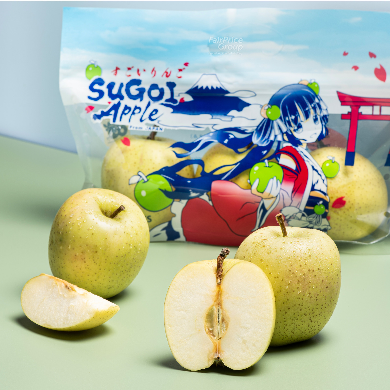 Designed by Apple in Californi 小アップル公式限定 Japan Sugoi Apples - Green | NTUC FairPrice