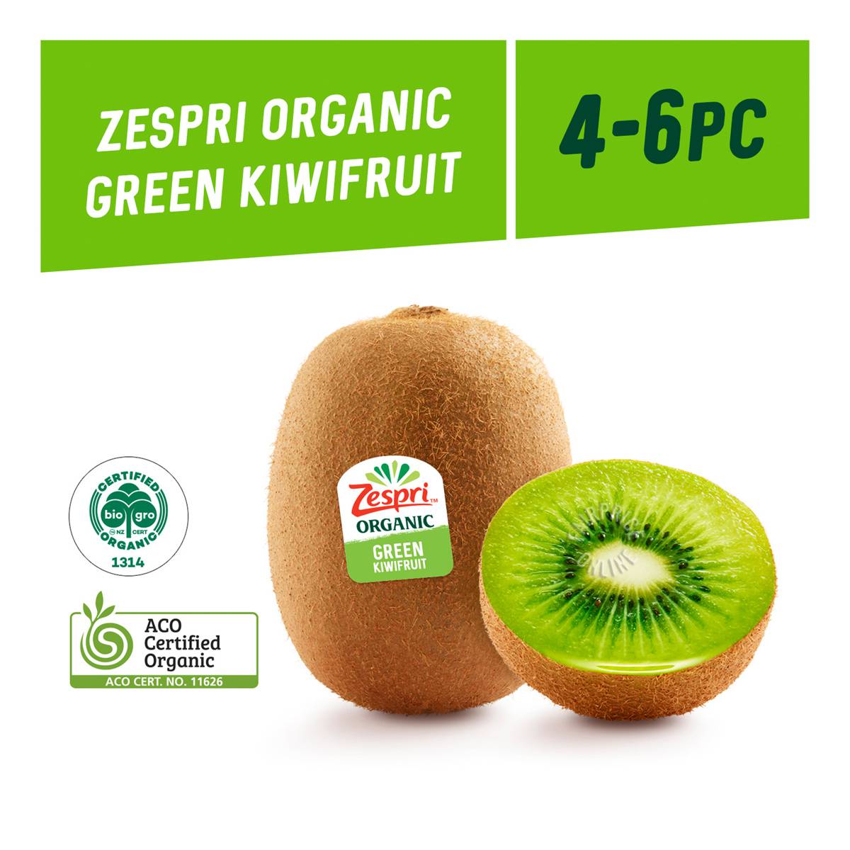 Zespri New Zealand Organic Kiwifruit Green NTUC FairPrice