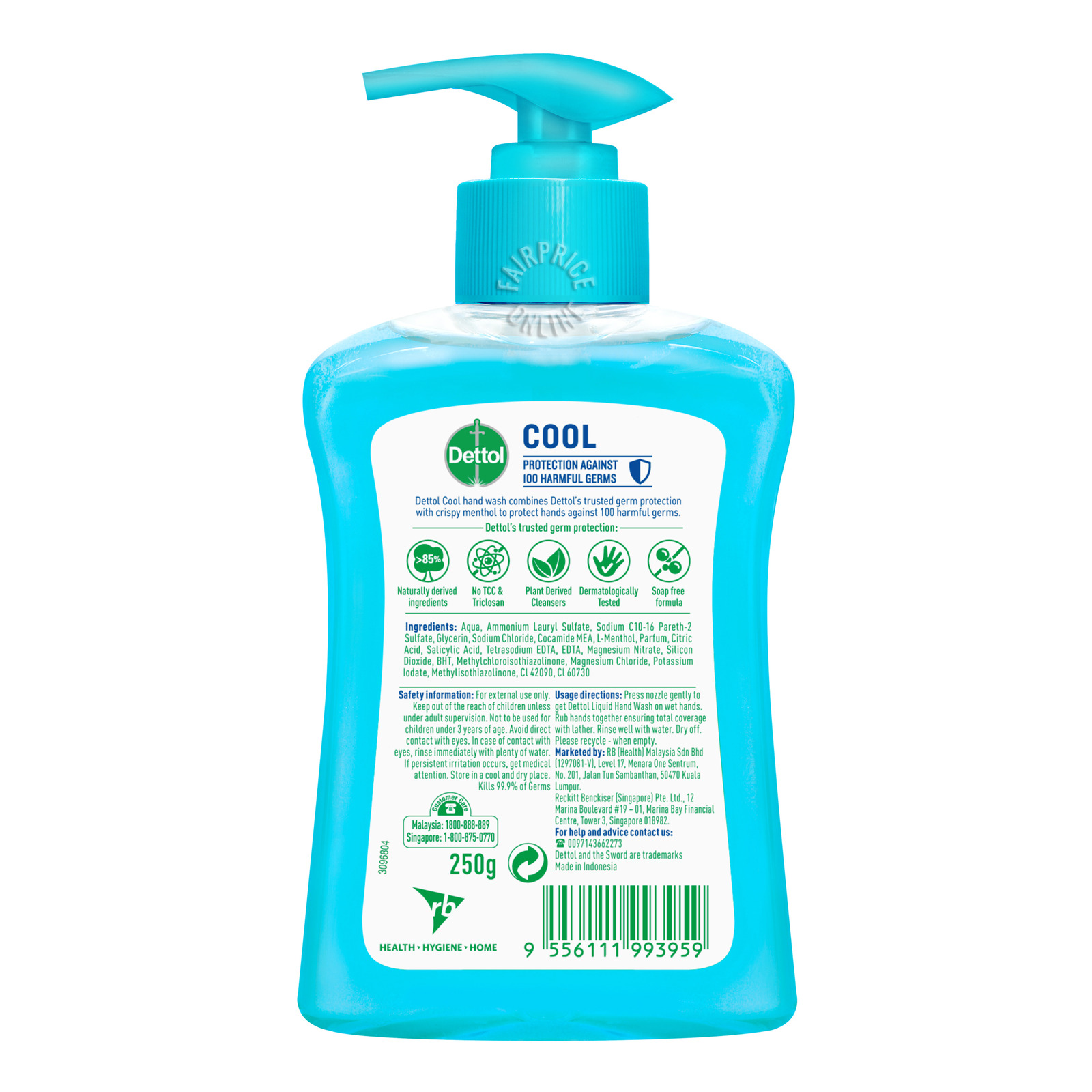 Dettol Profresh Antibacterial Hand Wash Cool NTUC FairPrice
