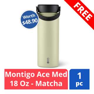 FREE Montigo Ace Med 18 Oz - Matcha (worth $48.9) FREE Montigo Ace Med 18 Oz - Matcha (worth $48.9)