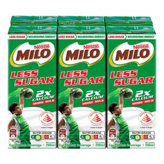 Milo Chocolate Malt Milk UHT Packet Drink - Less Sugar