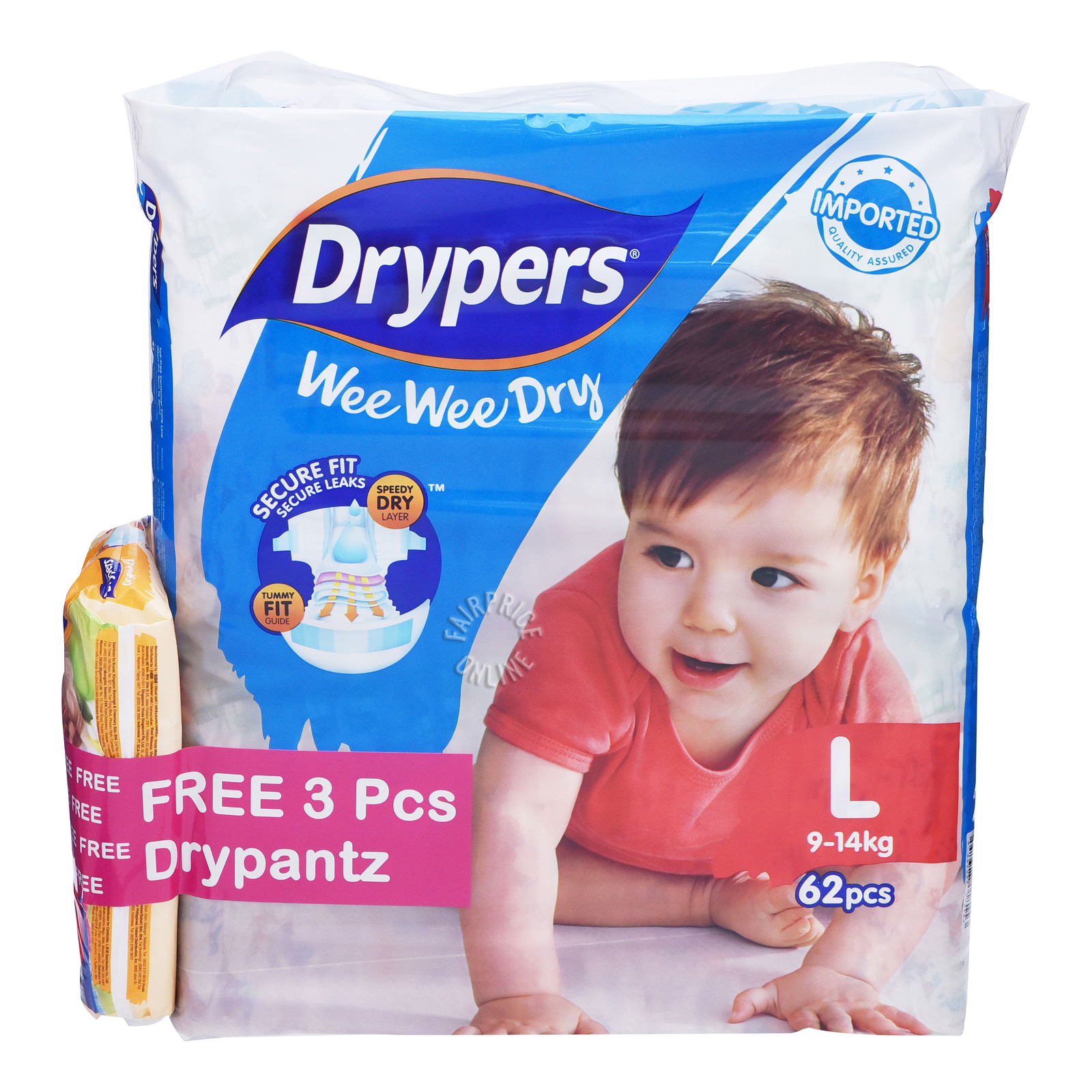Drypers Wee Wee Dry Diapers - L (9 - 14kg)
