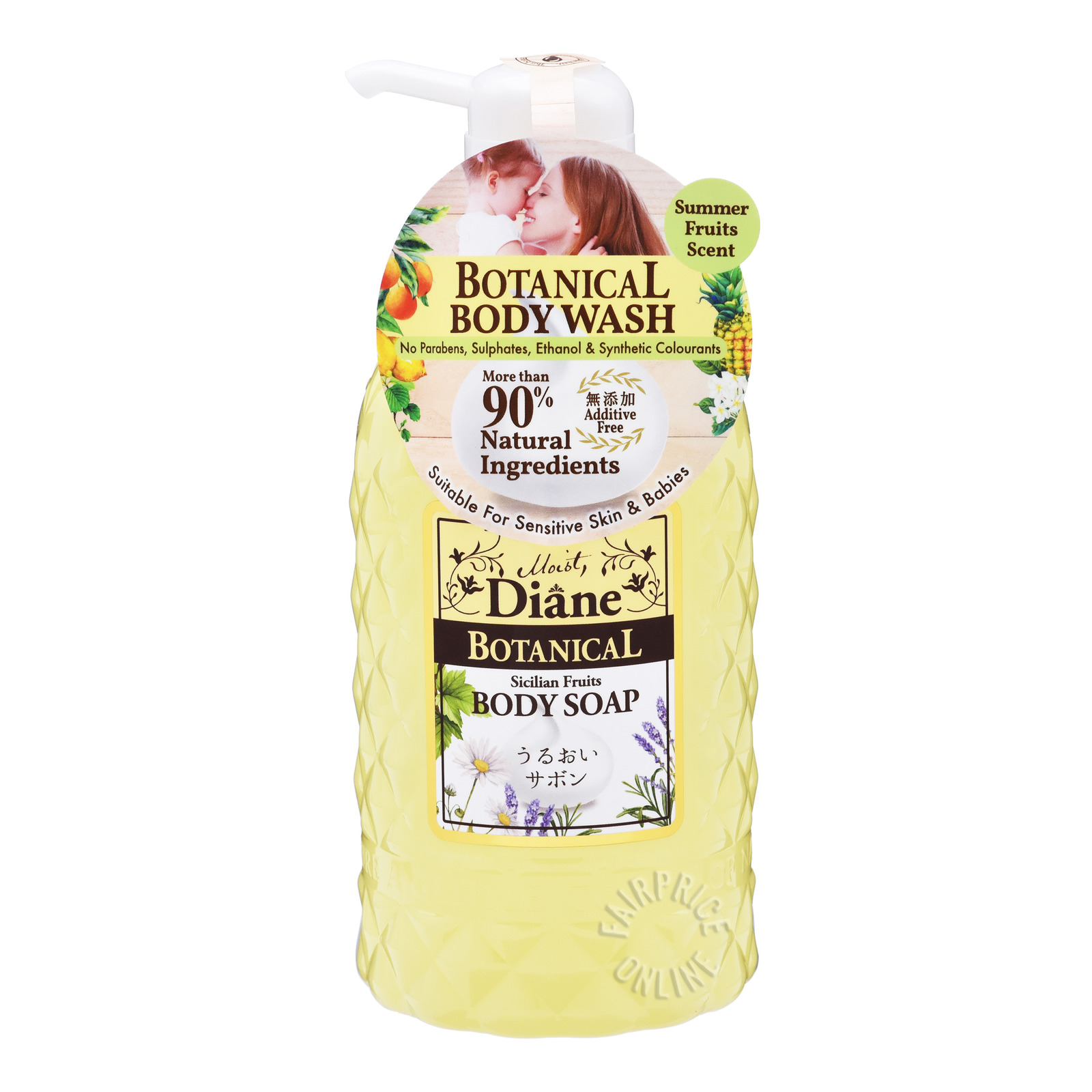 Moist Diane Botanical Body Soap Refill – Sizilianische Früchte, 380 Ml
