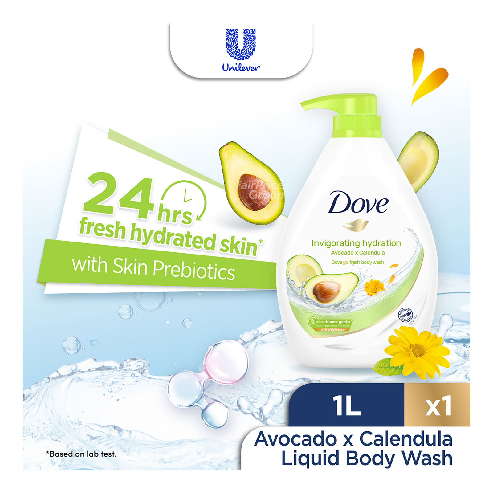 Dove Go Fresh Paraben-Free Body Wash - Avocado x Calendula