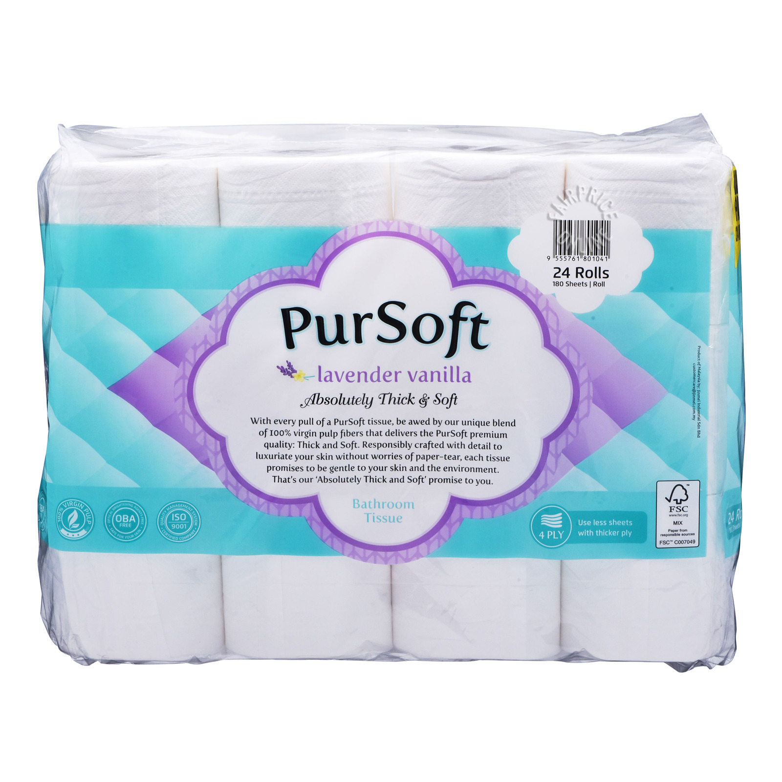 Paseo Bathroom Tissue Roll 4ply Ntuc Fairprice