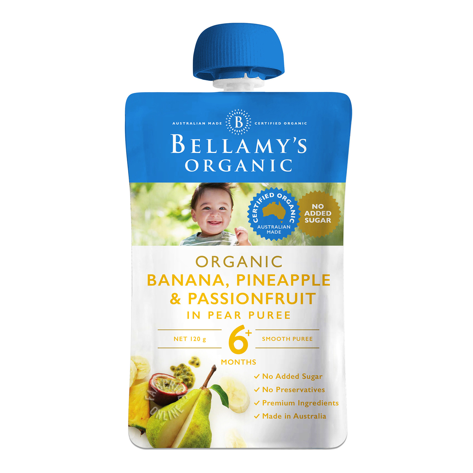 Bellamy's Organic Baby Food - Banana, Pineapple & Passionfruit