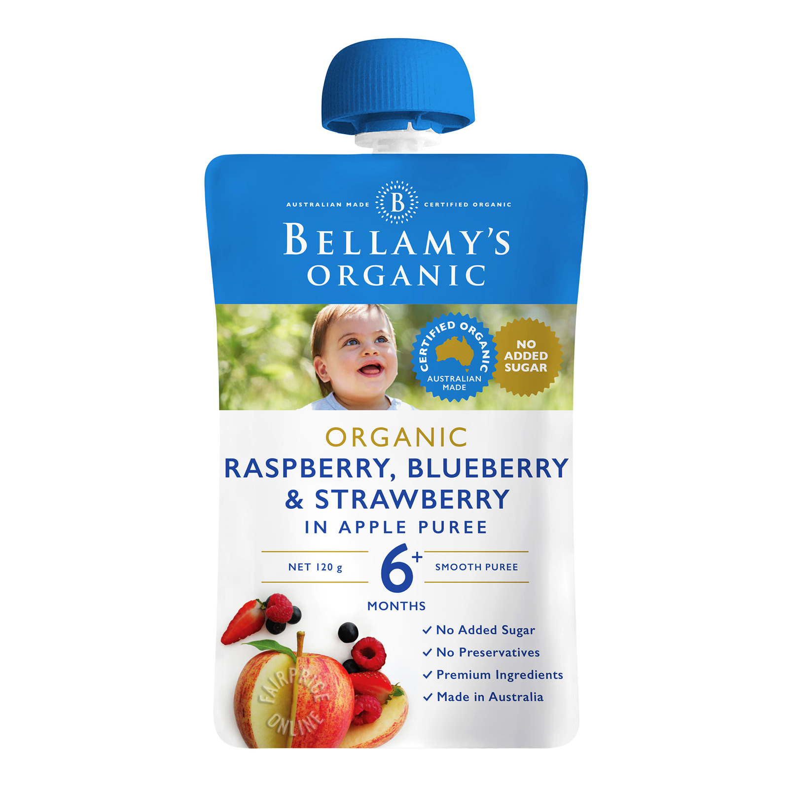 Bellamy's Organic Baby Food - Raspberry, Blueberry & Strawberry