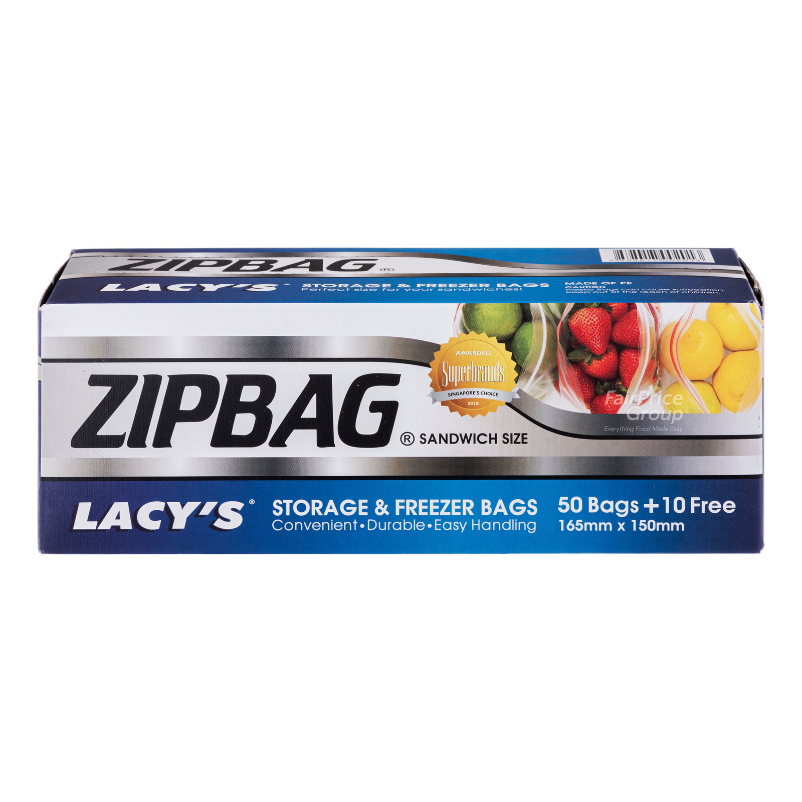 Lacy's Zipbag Storage & Freezer Bags - Quart | NTUC FairPrice