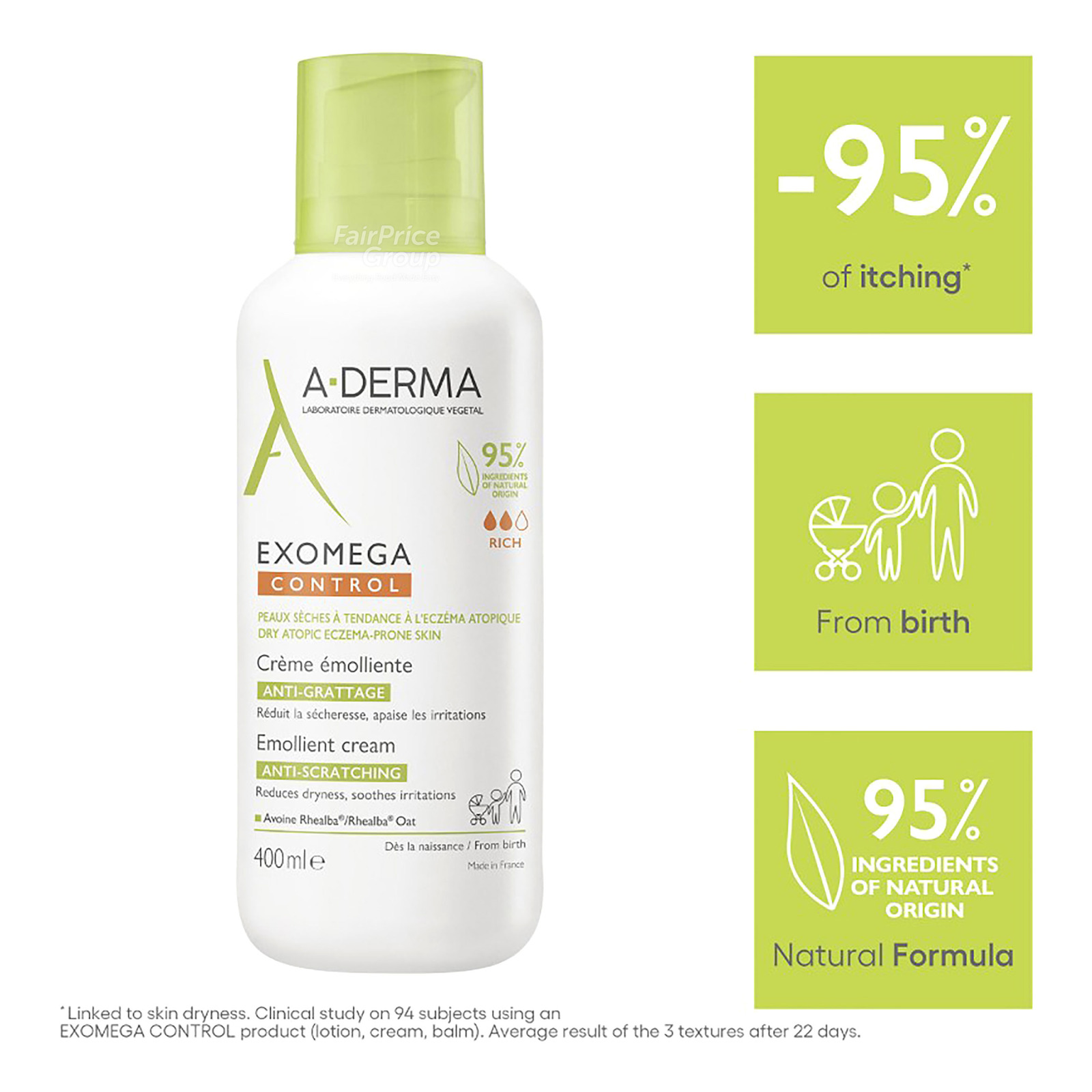 A-Derma Exomega Cream - Control | NTUC FairPrice