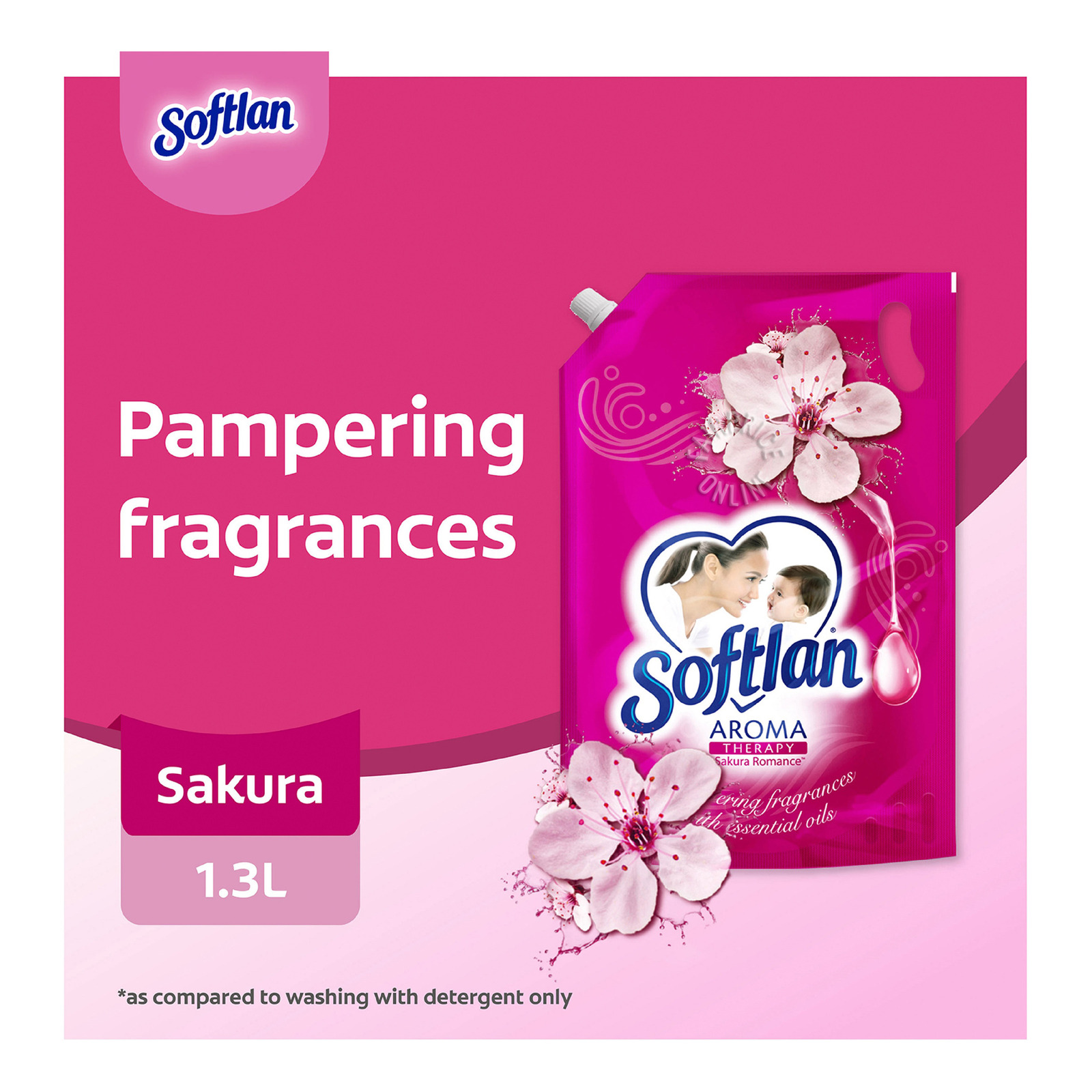Softlan Aroma Therapy Fabric Softener Refill - Sakura Romance