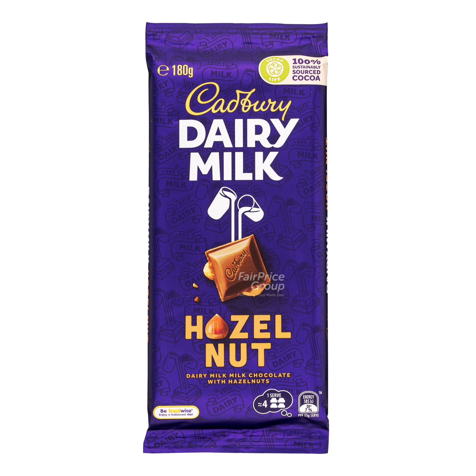 Cadbury Dairy Milk Chocolate Block - Hazelnut | NTUC FairPrice