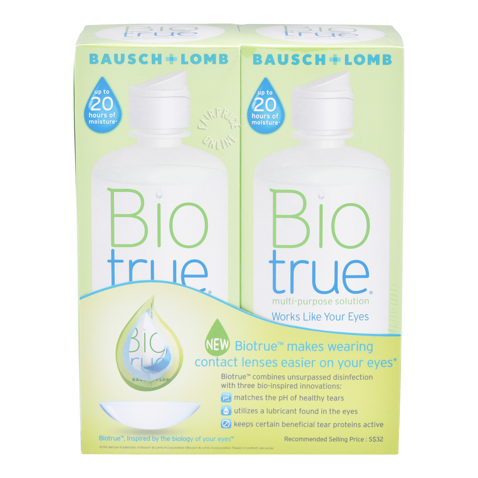 Bausch + Lomb Bio True MultiPurpose Eye Solution NTUC FairPrice
