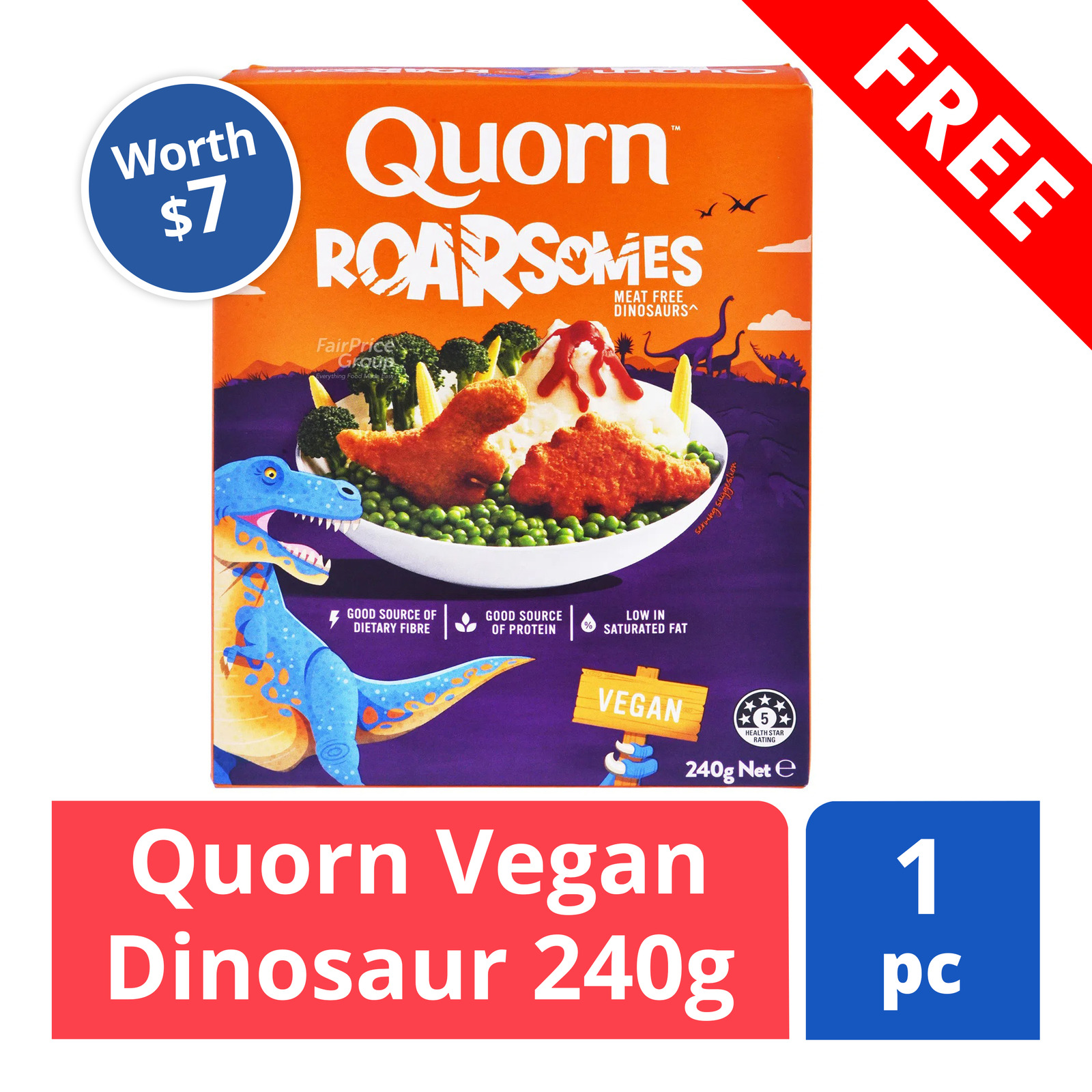 FREE Quorn Vegan Dinosaur 240g (worth $7) | NTUC FairPrice