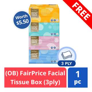 FREE FairPrice Facial Tissue Box (3ply) (Worth $5.50) FREE FairPrice Facial Tissue Box (3ply) (Worth $5.50)