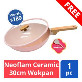 FREE Neoflam Ceramic Non-Stick IH 30cm Wokpan (worth $189)