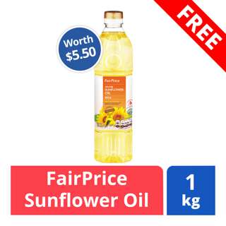 FREE FairPrice Sunflower Oil (worth $5.50)