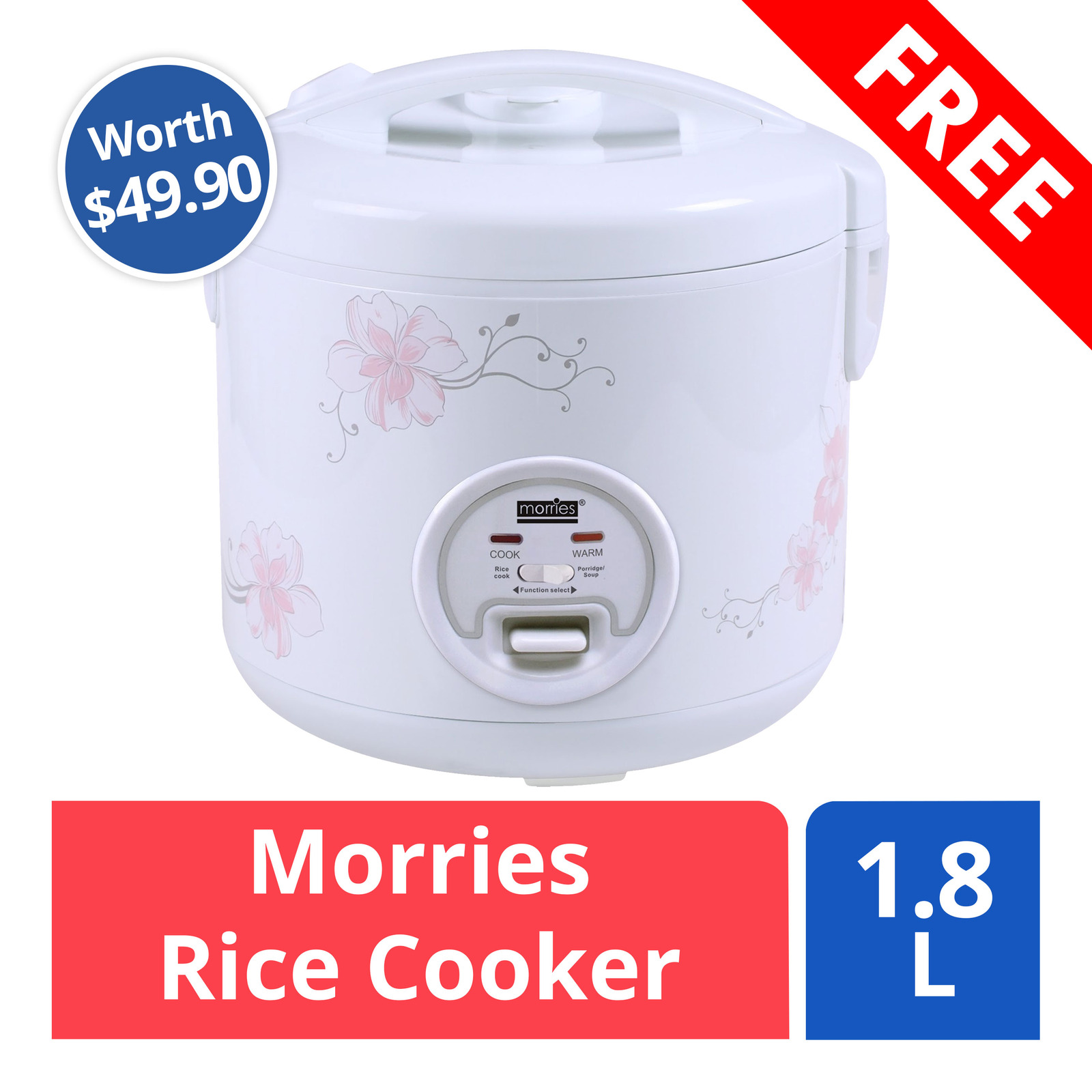FREE Morries Rice Cooker (worth 49.90) NTUC FairPrice