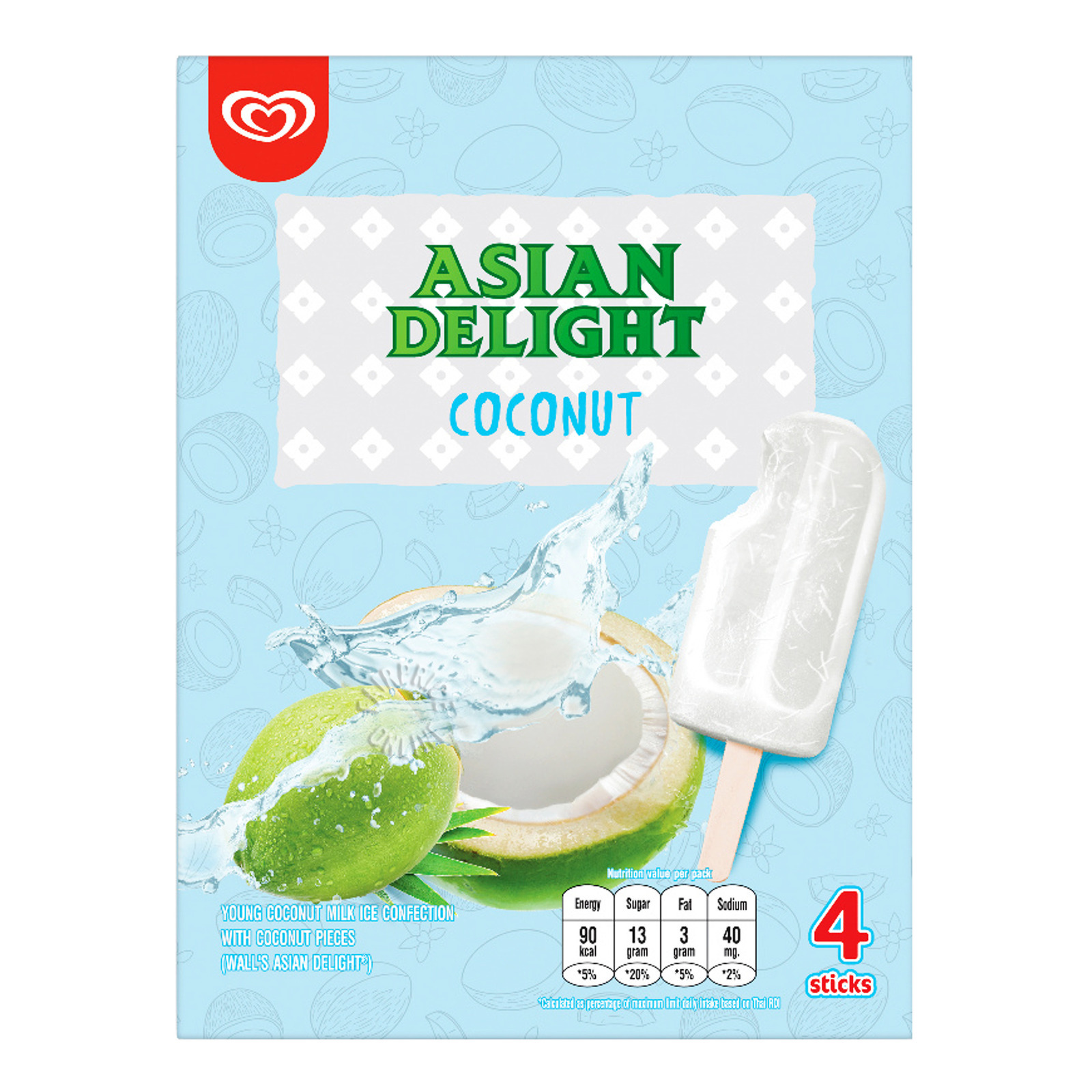 Wall S Asian Delight Ice Cream Coconut Ntuc Fairprice