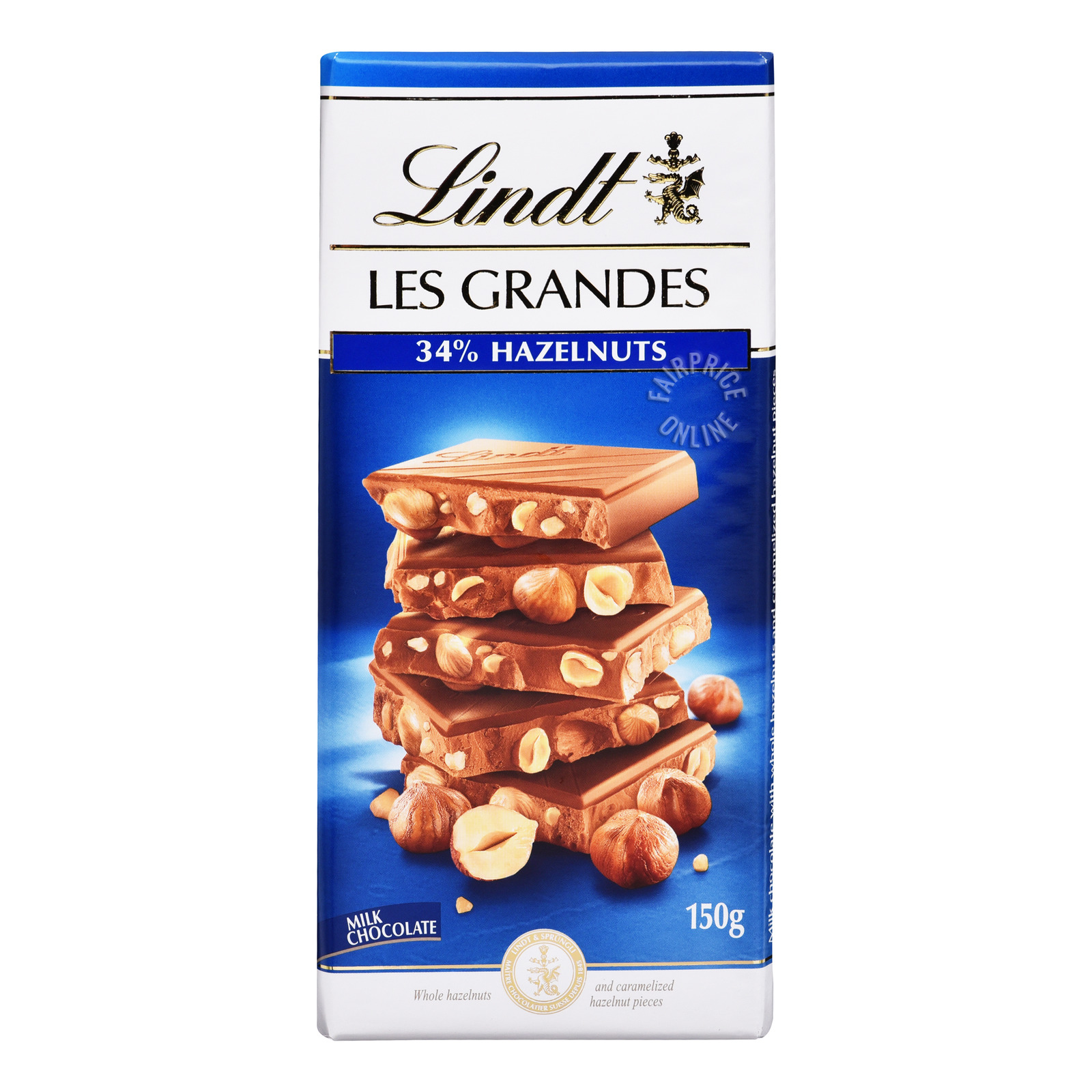 Lindt Les Grandes Chocolate Bar - Dark + 34% Hazelnut | NTUC FairPrice