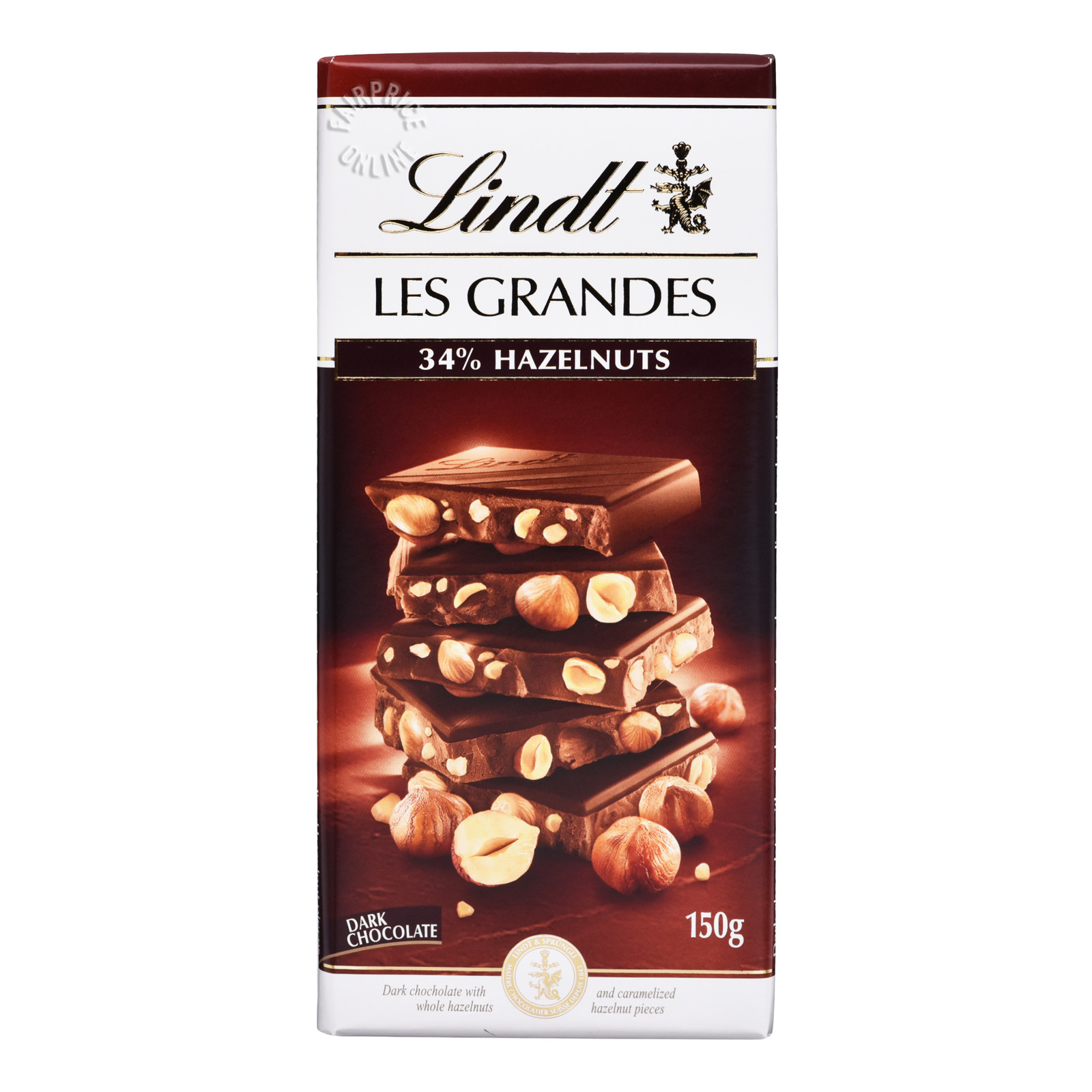 Lindt Les Grandes Chocolate Bar - Dark + 34% Hazelnut