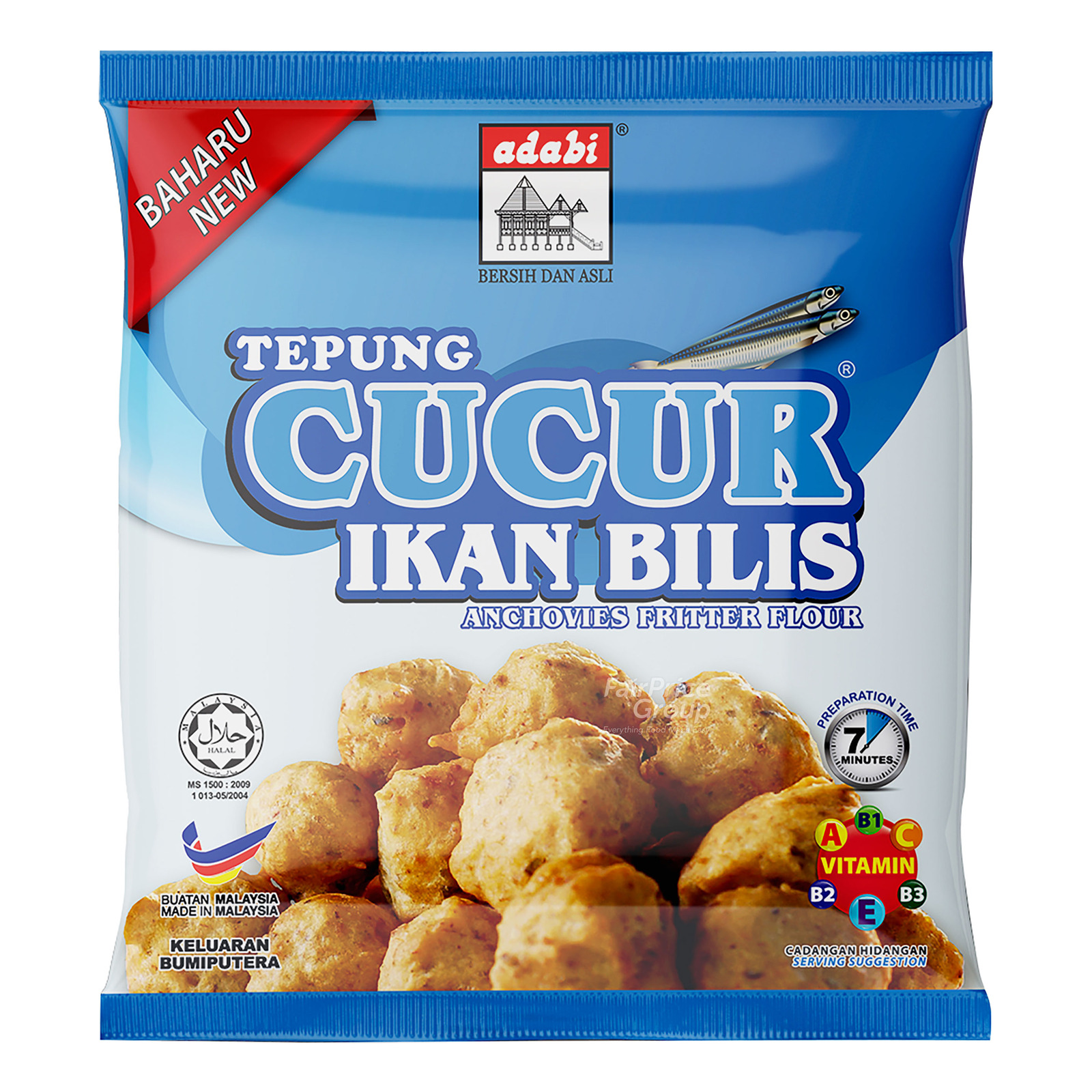 Adabi Tepung - Cucur Ikan Bilis (Anchovies Fritter Flour)